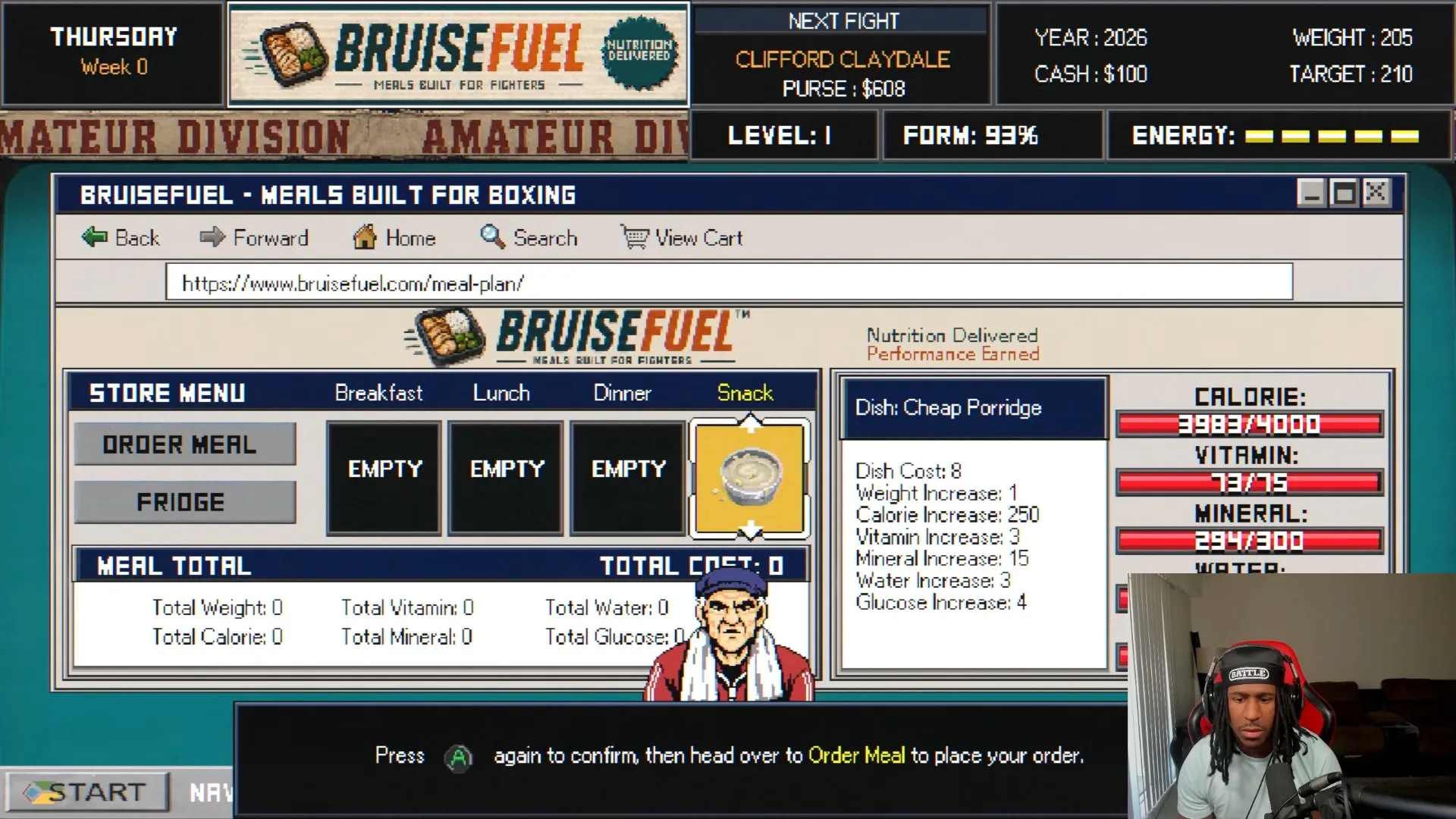 Bruisers 2D Boxing Meals: Weight Cuts and Recovery